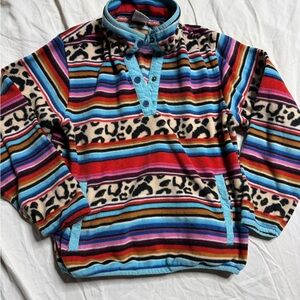Cruel Colorful Striped Fleece Pullover